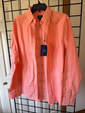 Gant Men’s Button-Down Shirt in Coral Pink